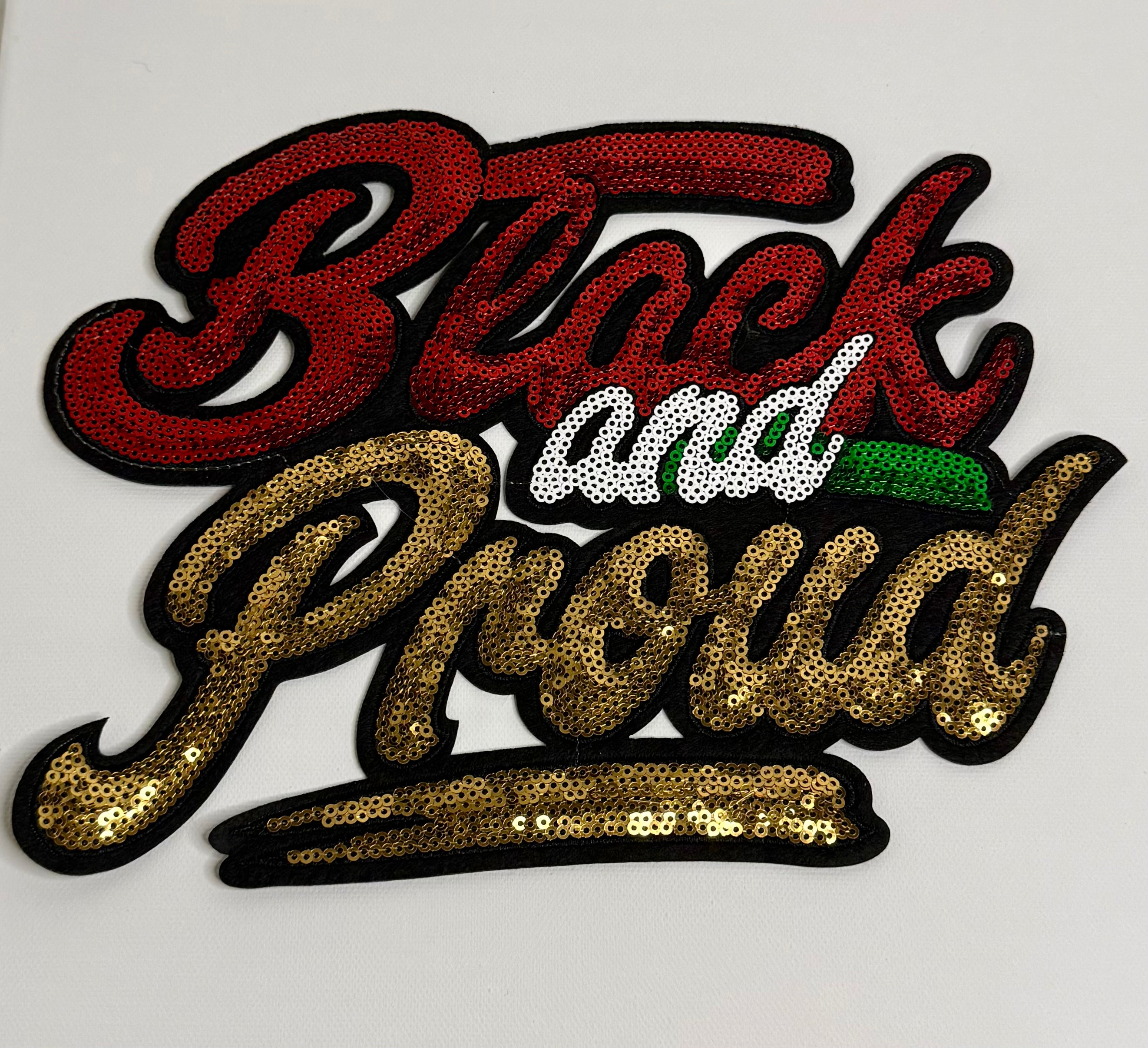 Black and Proud Iron-On Big Patch