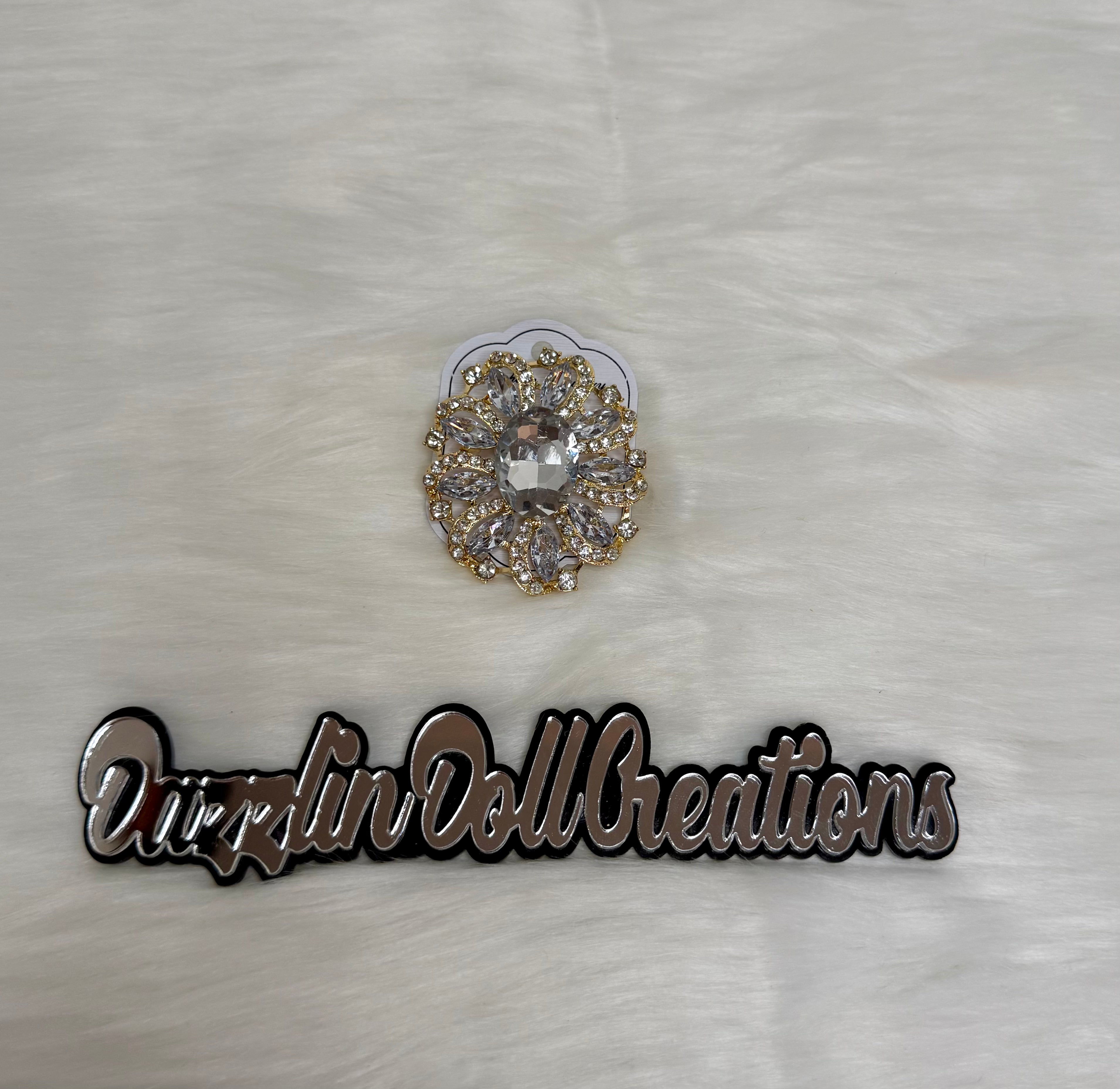 Crystal Rhinestone Brooch
