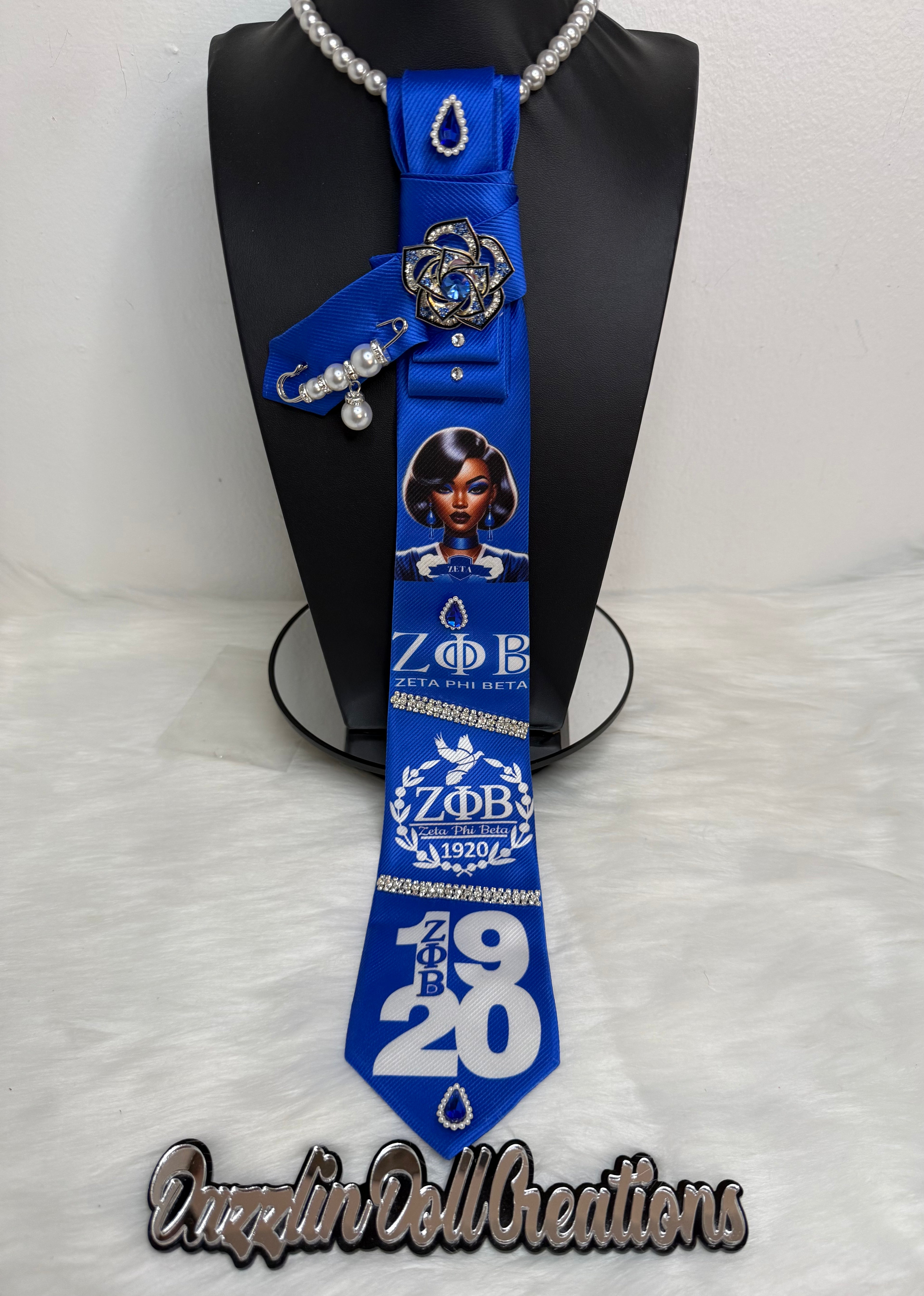 Inspired Zeta Sorority Custom Tie