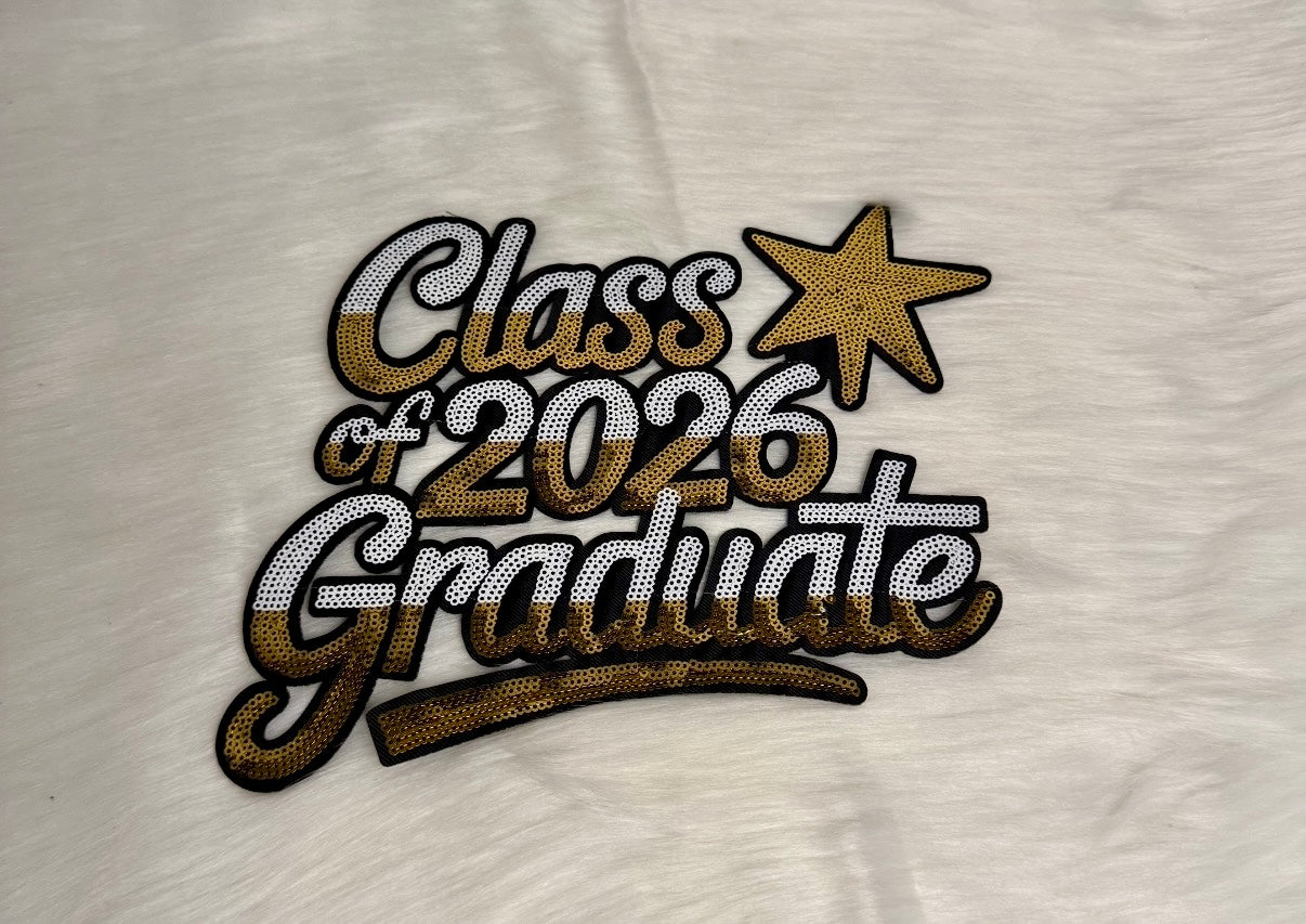 Class of 2026 Graduate Iron-On Big & Mid Size Patch