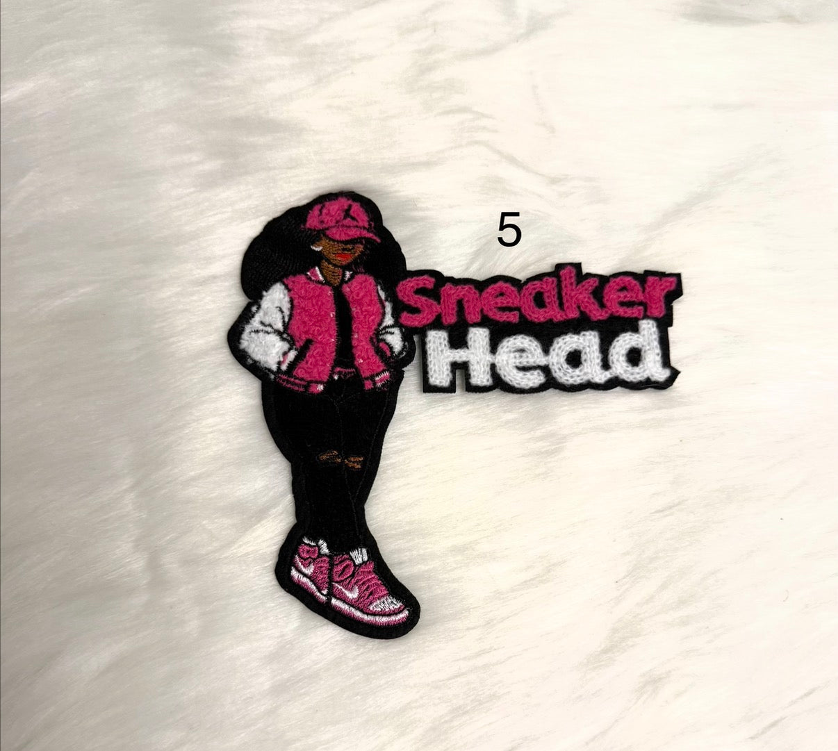 Sneaker Head Iron-On Mid Size Patches
