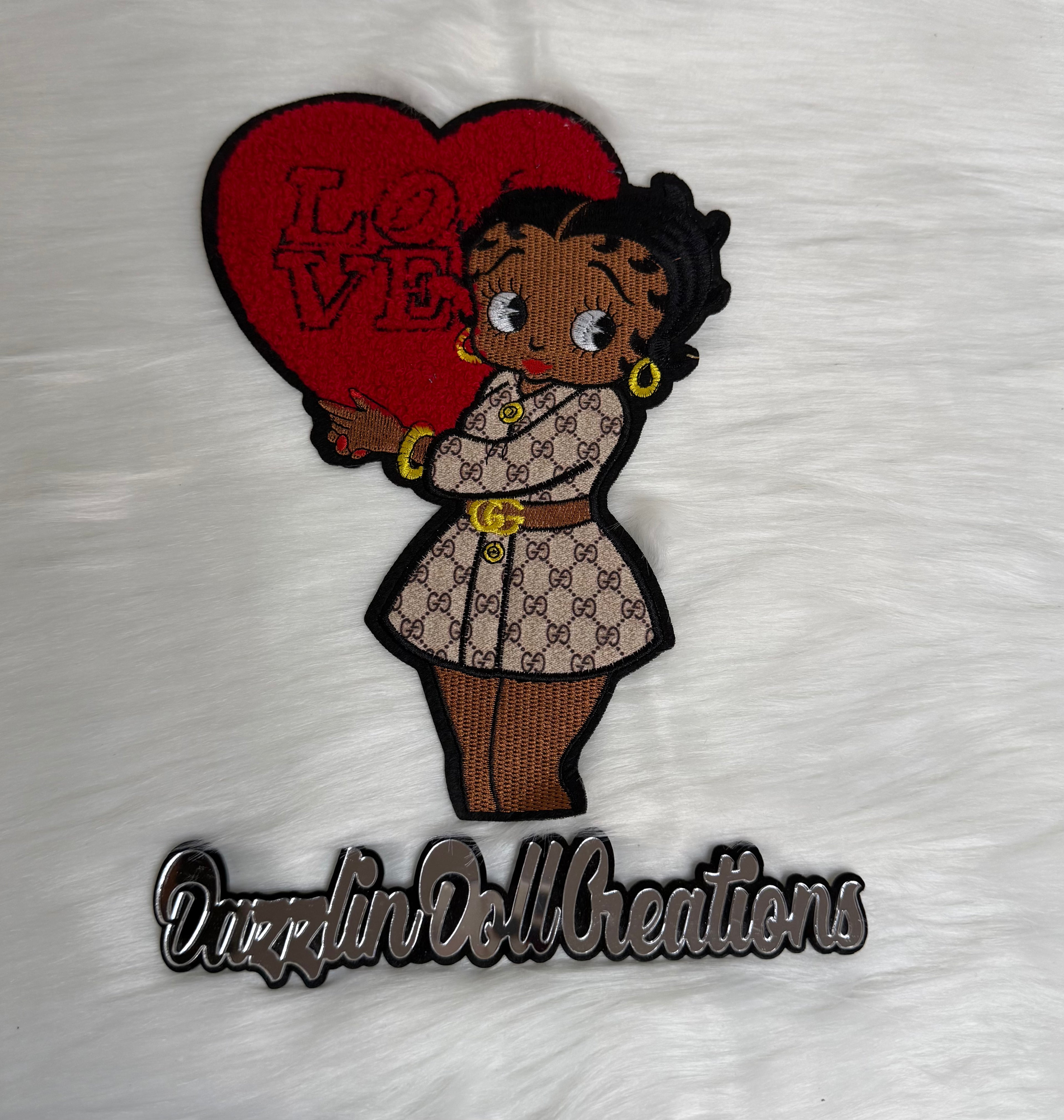Inspired GG Heart Betty Big Iron-On Patch
