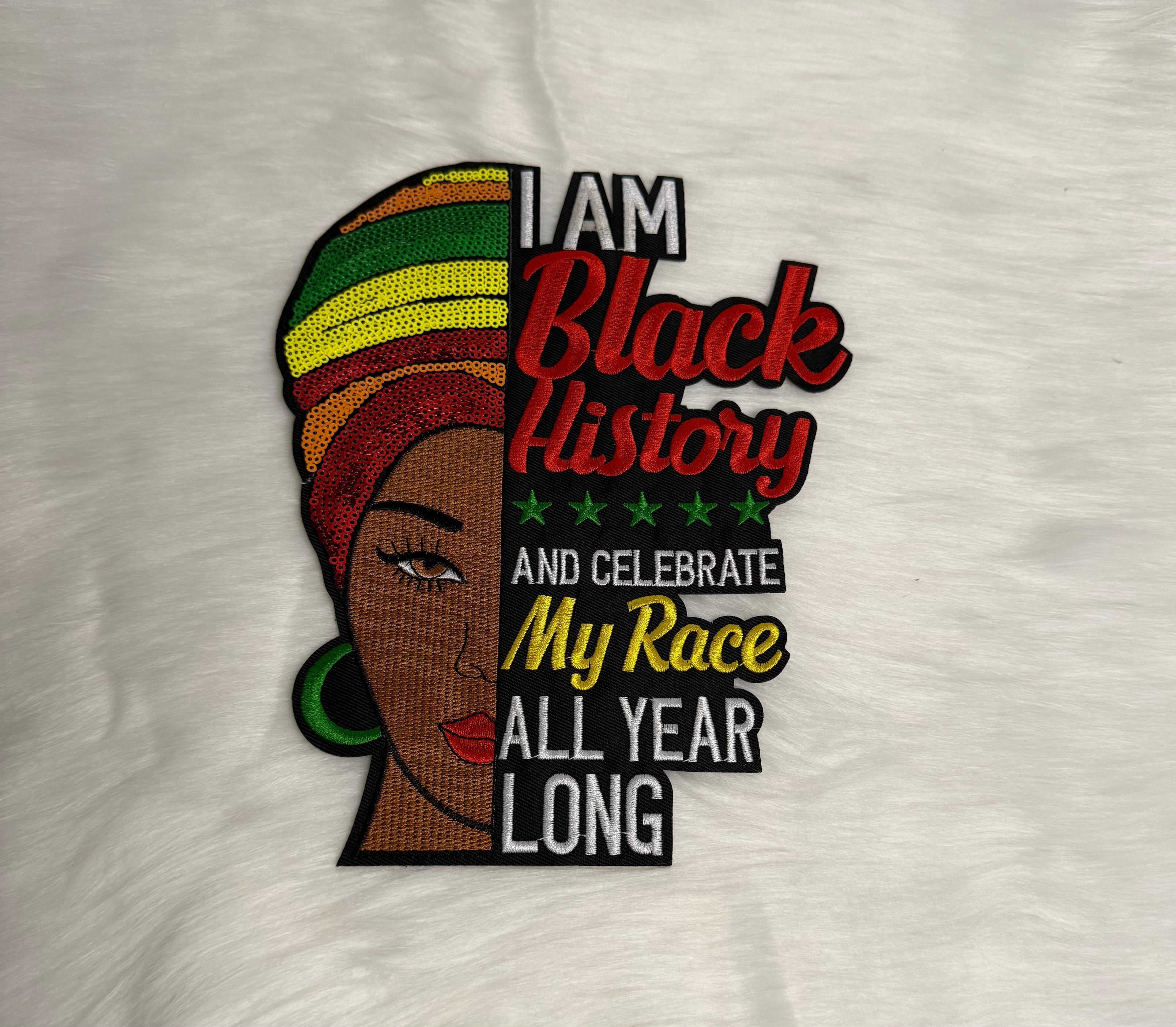 Black History Iron-On Big Patch