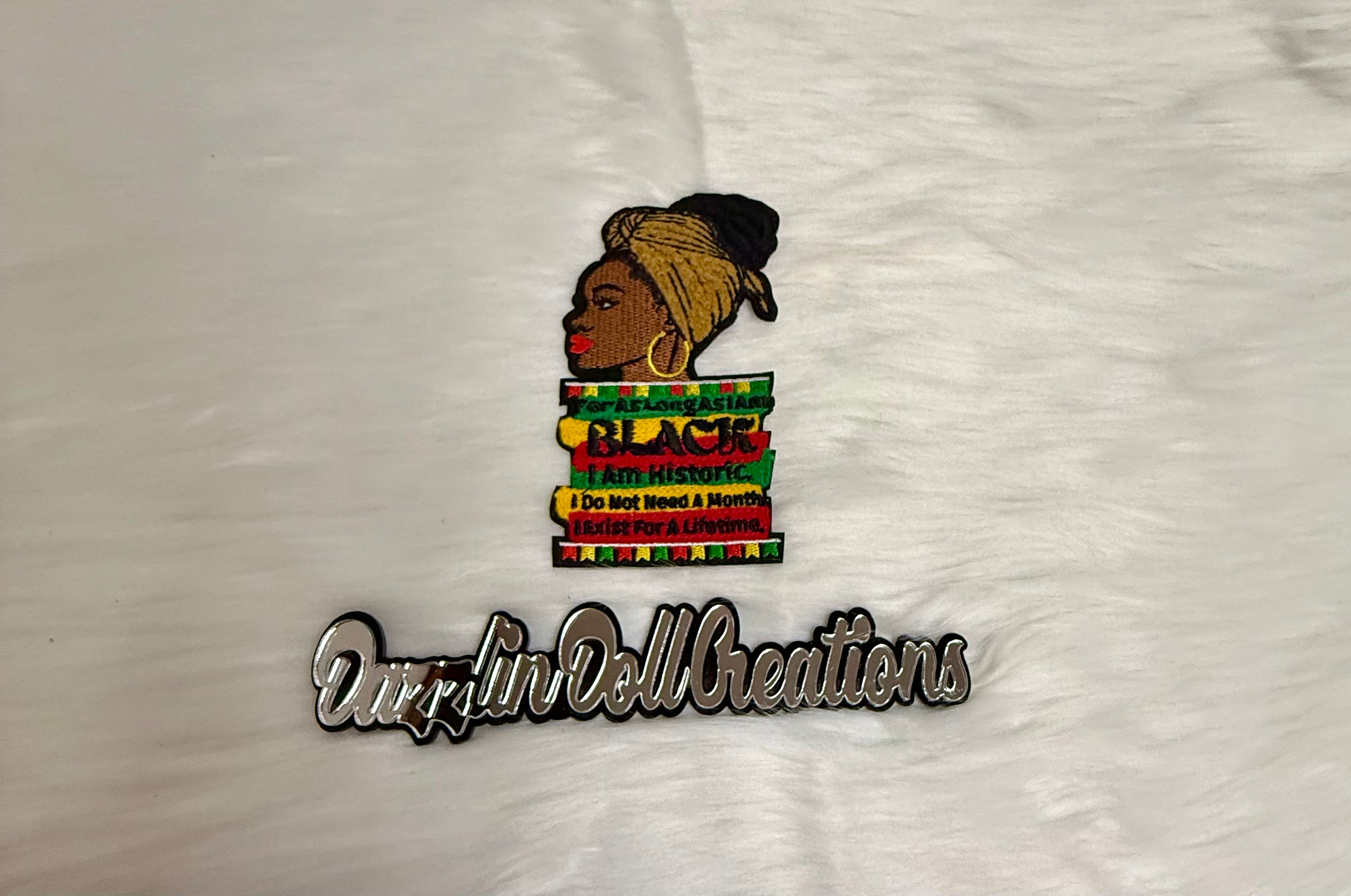 Black History Melanin Lady Mid-Size Iron-On Patch
