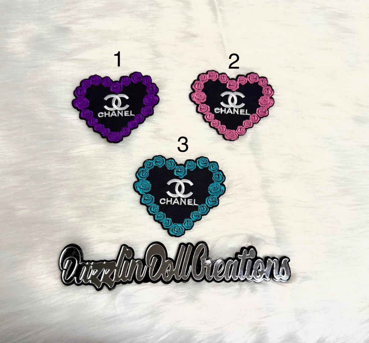 Inspired CC Heart Roses Patches