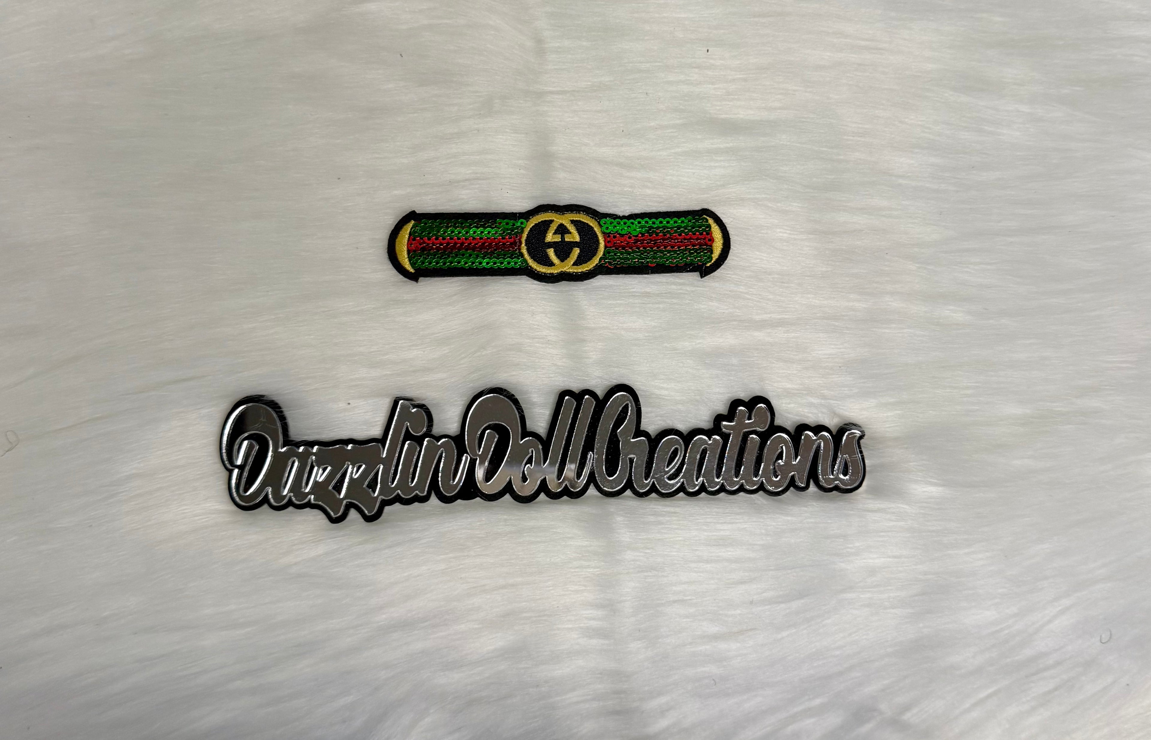 Inspired GG Sequin Iron-On Patch