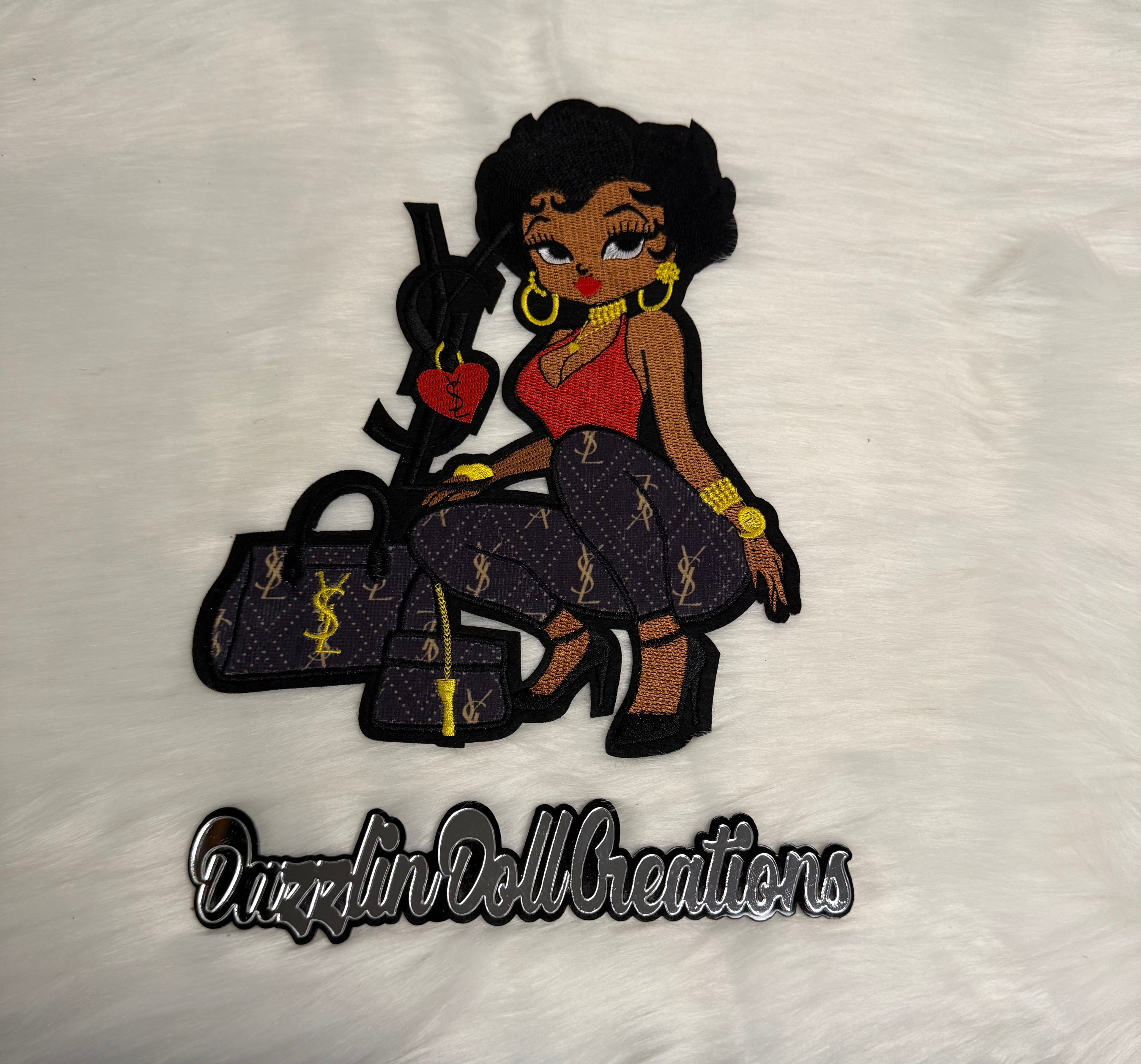 Inspired YSL Betty Boop Iron-On Big Patch