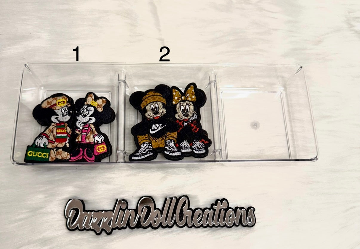 Inspired GG & Nike Mickey & Minnie Iron-On Patches