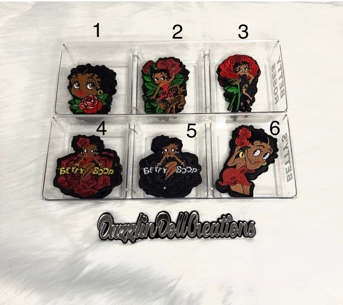 Rose Betty Boop Patches
