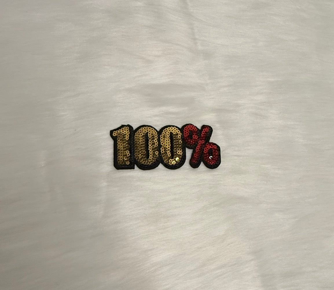 100% Iron-On Patch