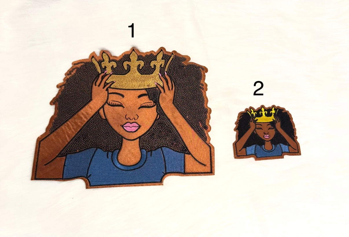 Adjust Your Crown Iron-On Big & Small Patch