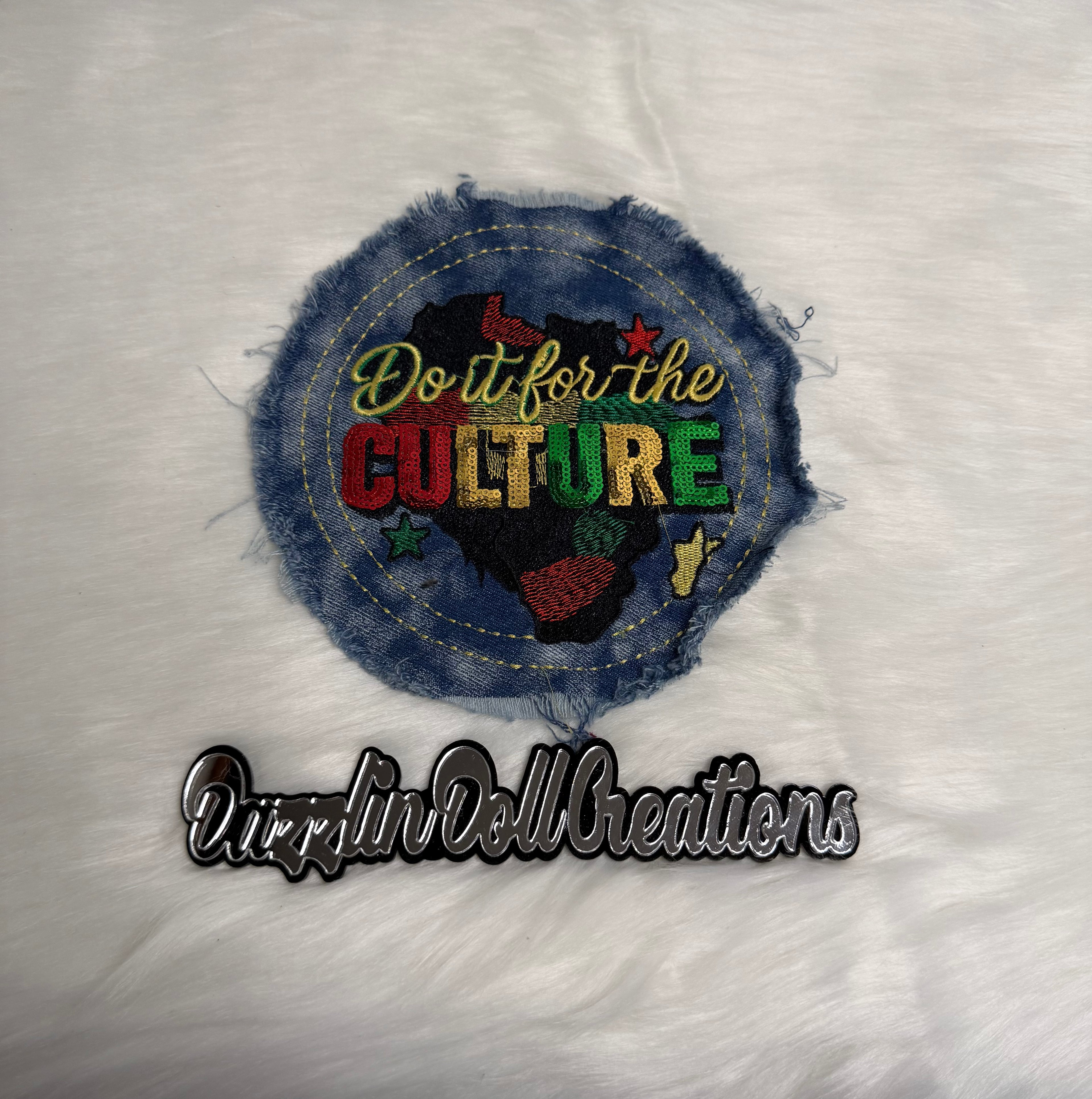 Do It For The Culture Denim Non-Iron On Big Patch