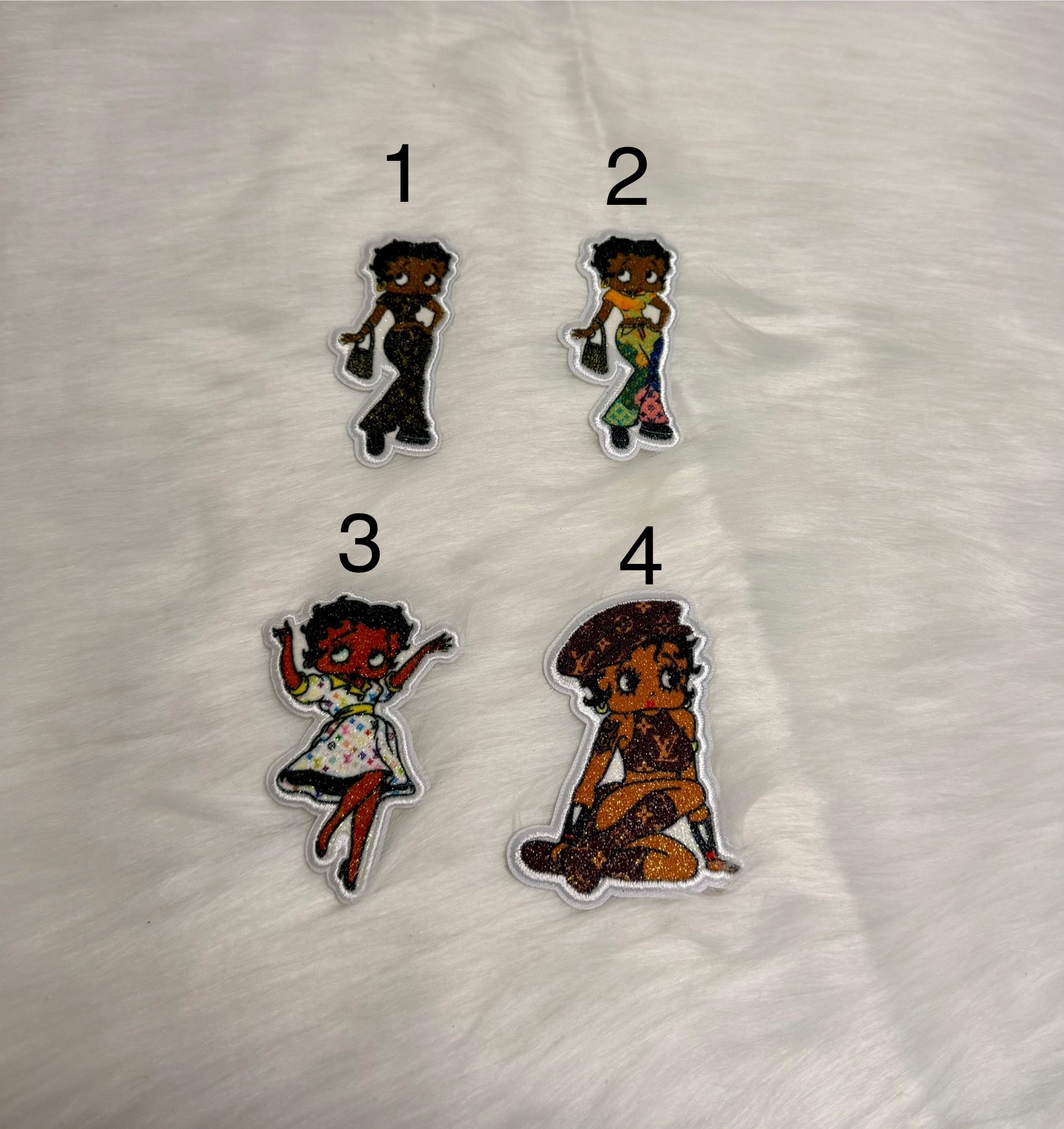 Inspired LV Betty Boop Patches