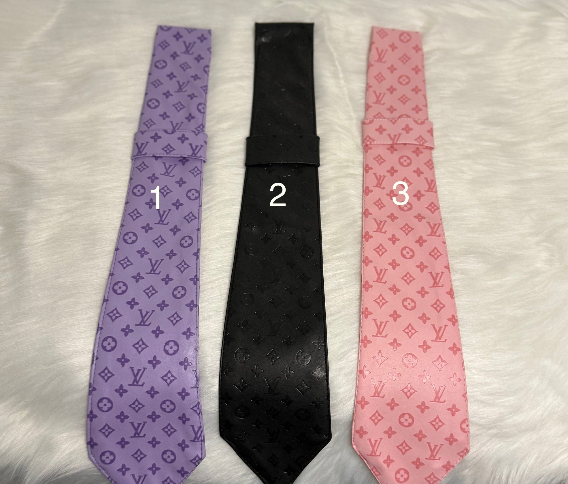 Leather Inspired LV Ties