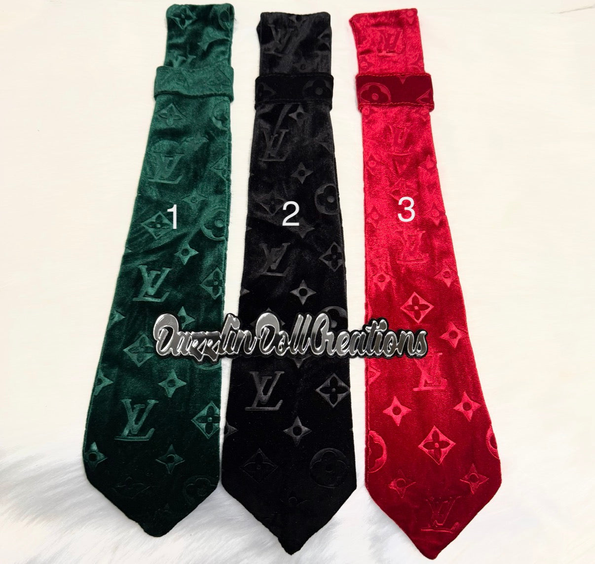 Inspired LV Velvet Ties