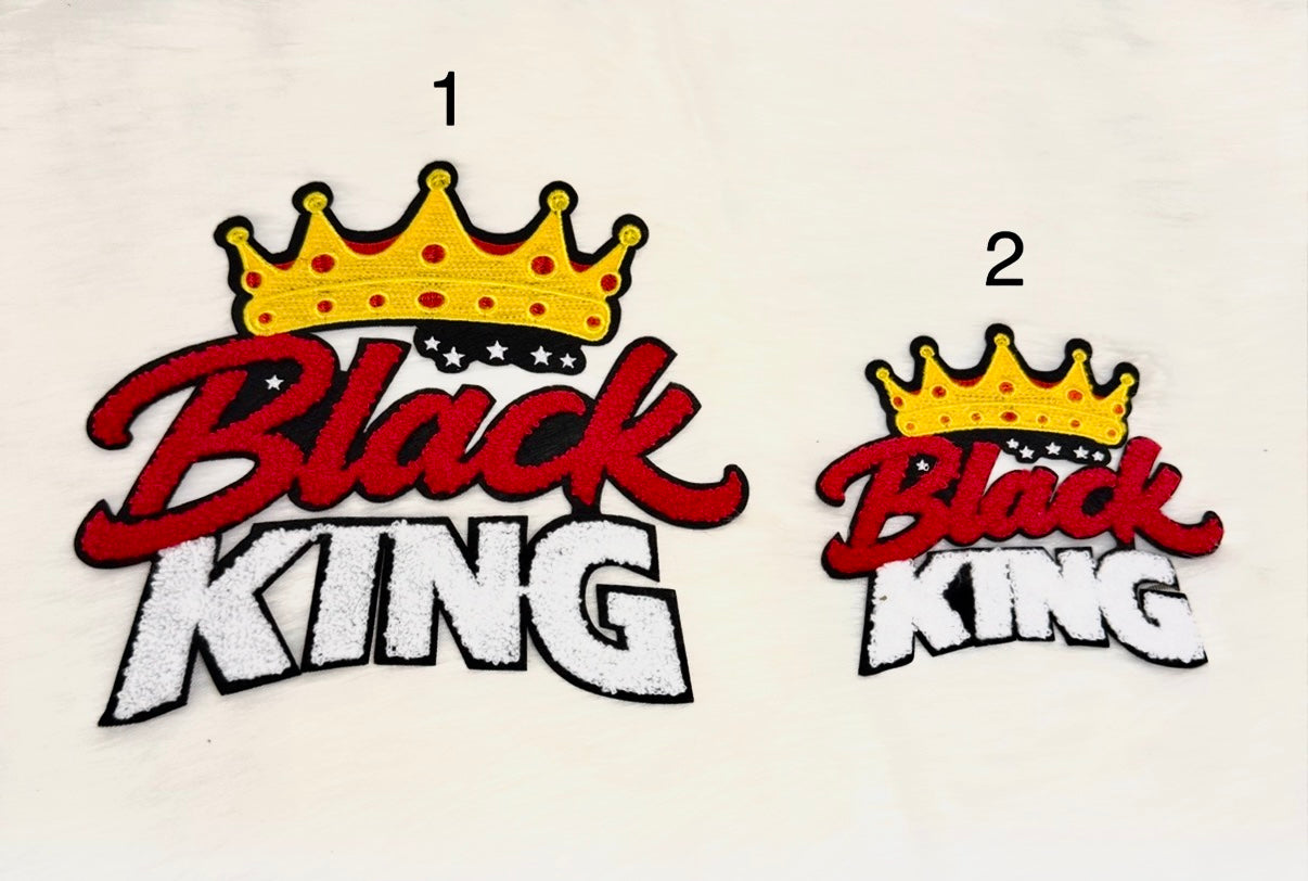 Black King Iron-On Big & Mid Size Patch