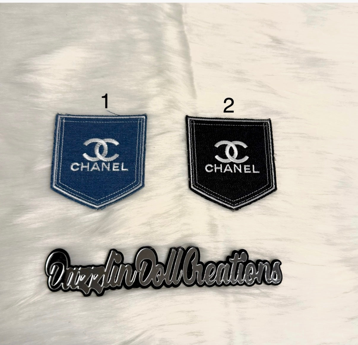 Inspired CC Denim Iron-On Pocket Patch