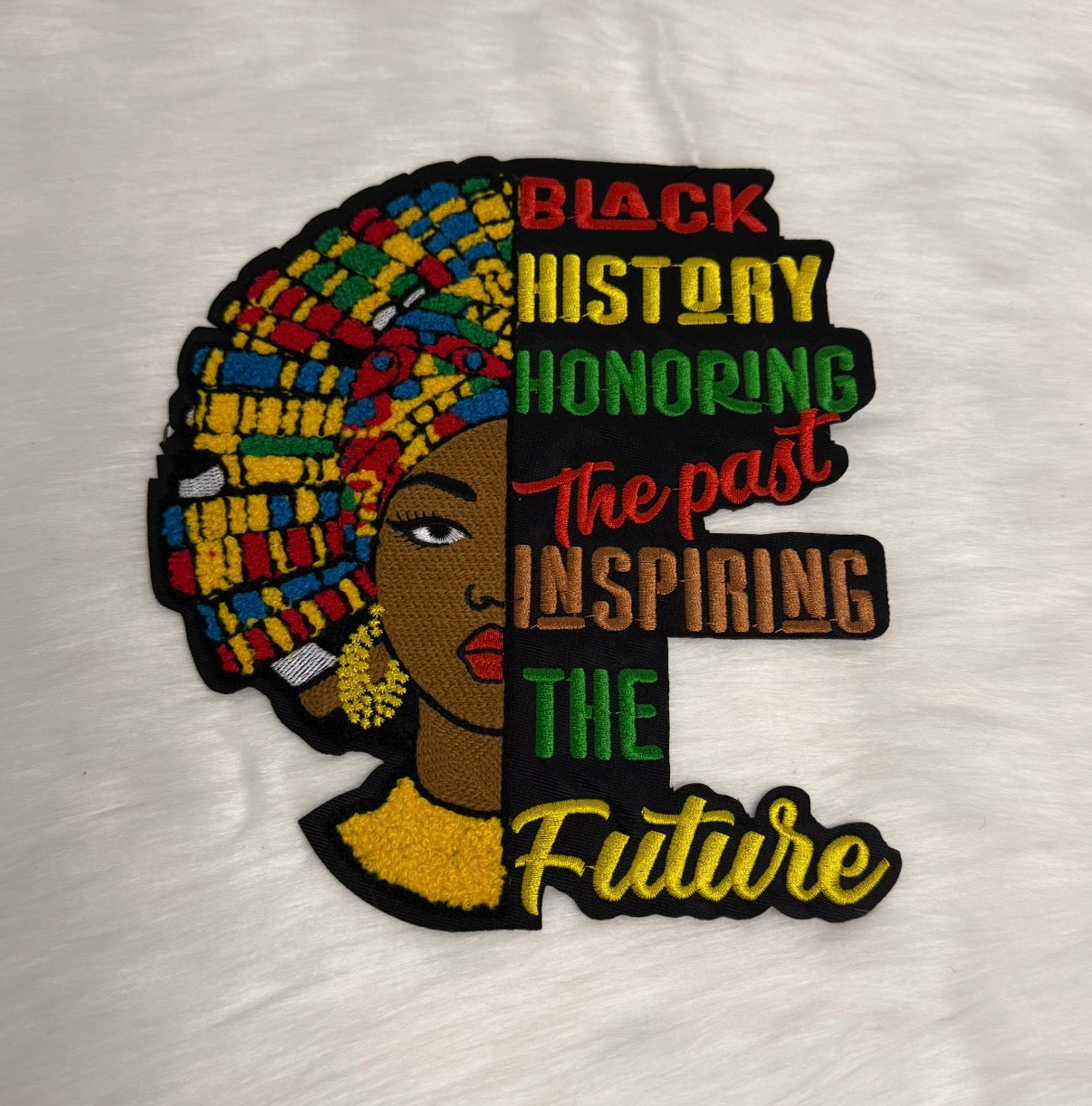 Black History Lady Iron-On Big Patch