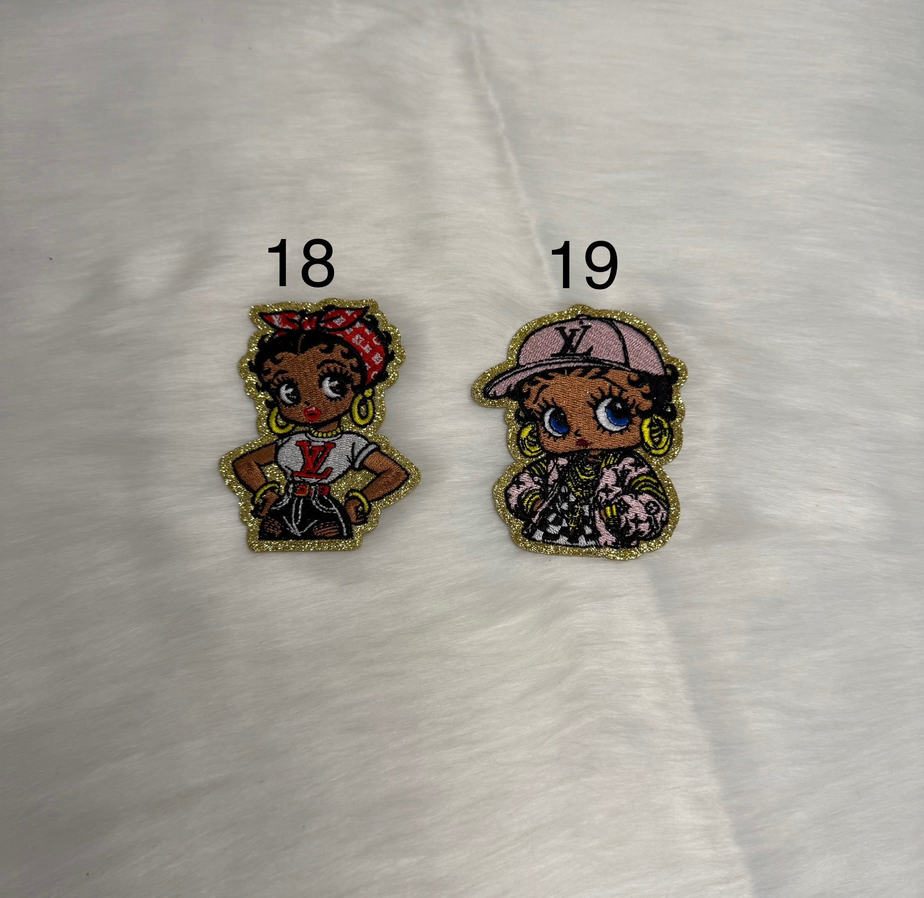 Inspired LV Betty Boop Patches