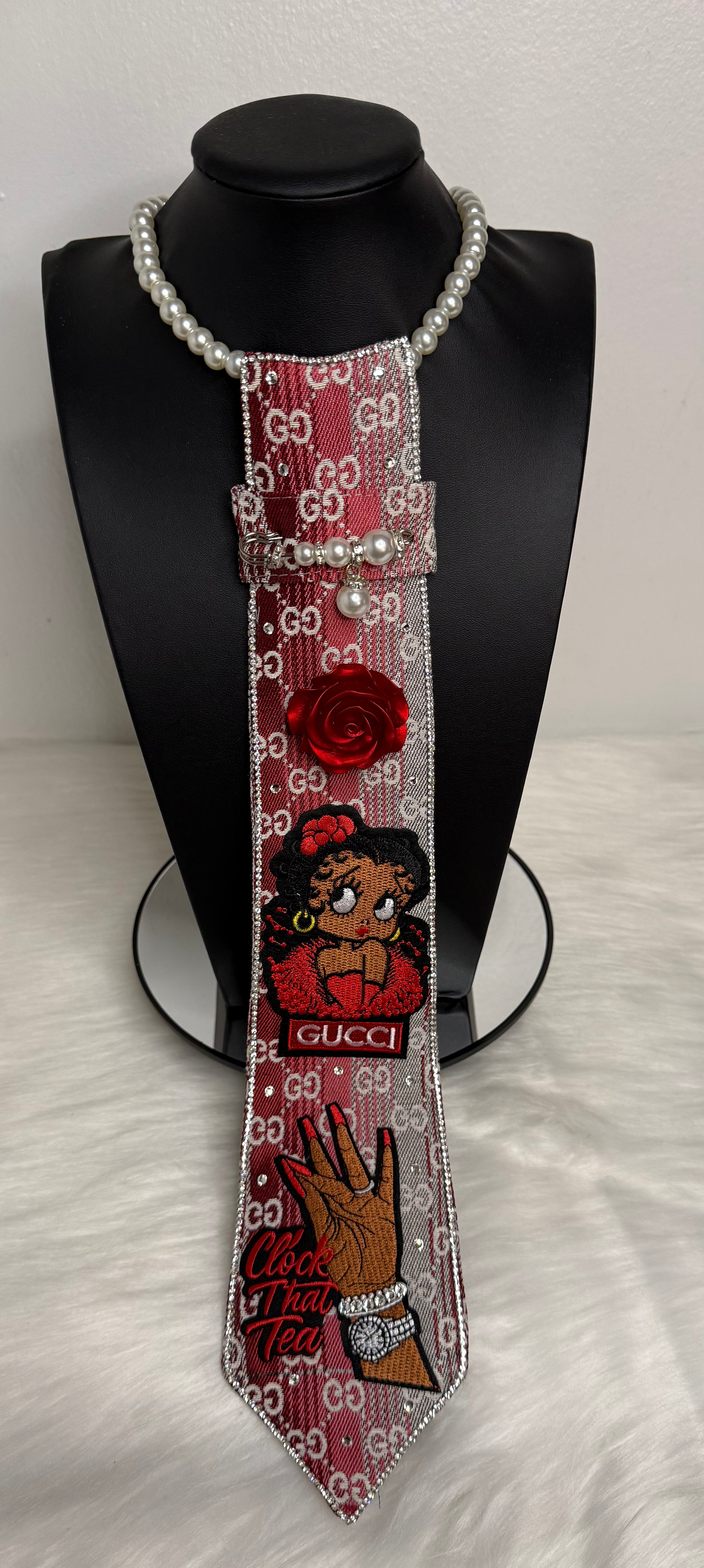Inspired GG Red Clock That Tea Tie