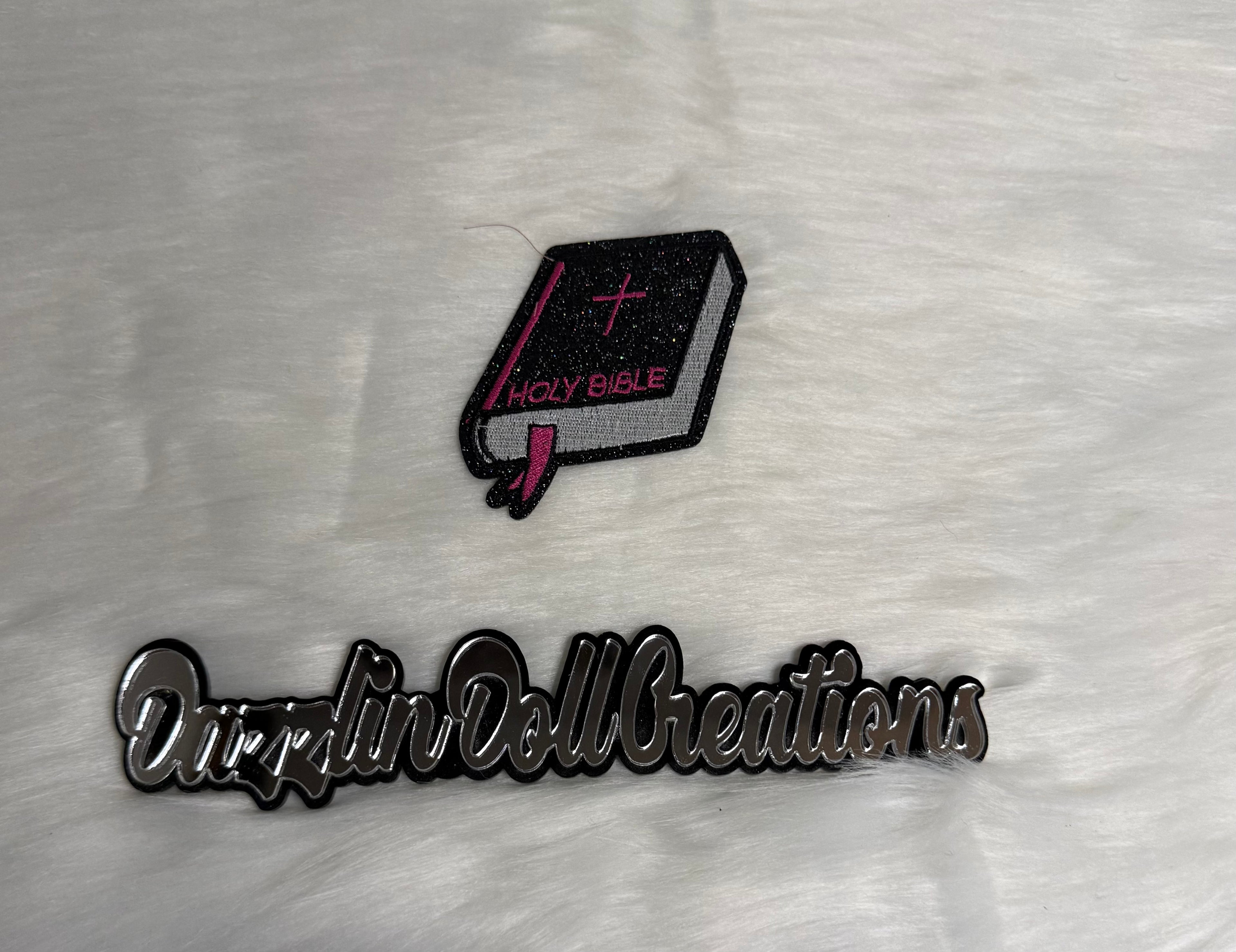Pink Holy Bible Iron-On Patch