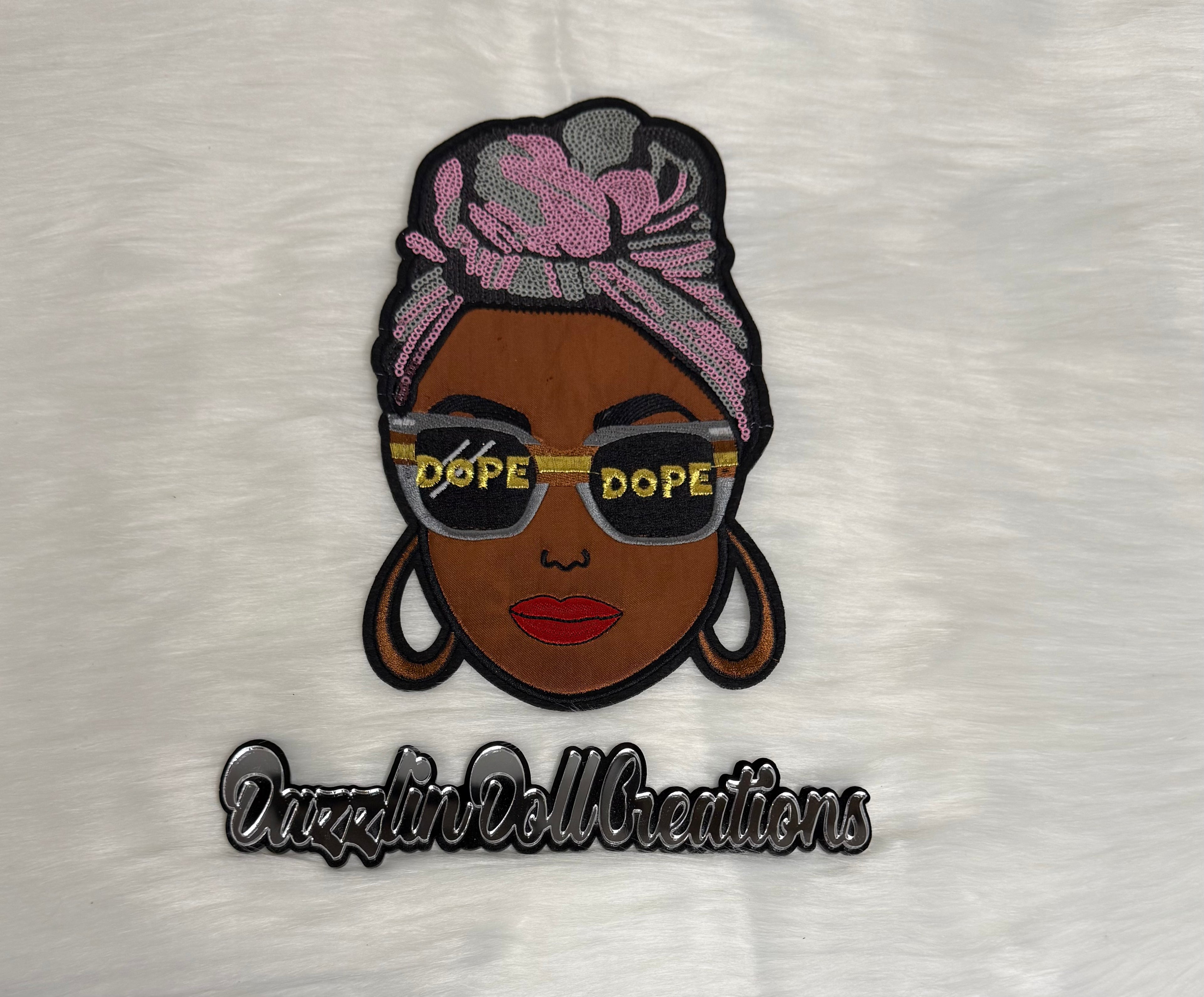 Dope Melanin Lady Iron-On Big Patch