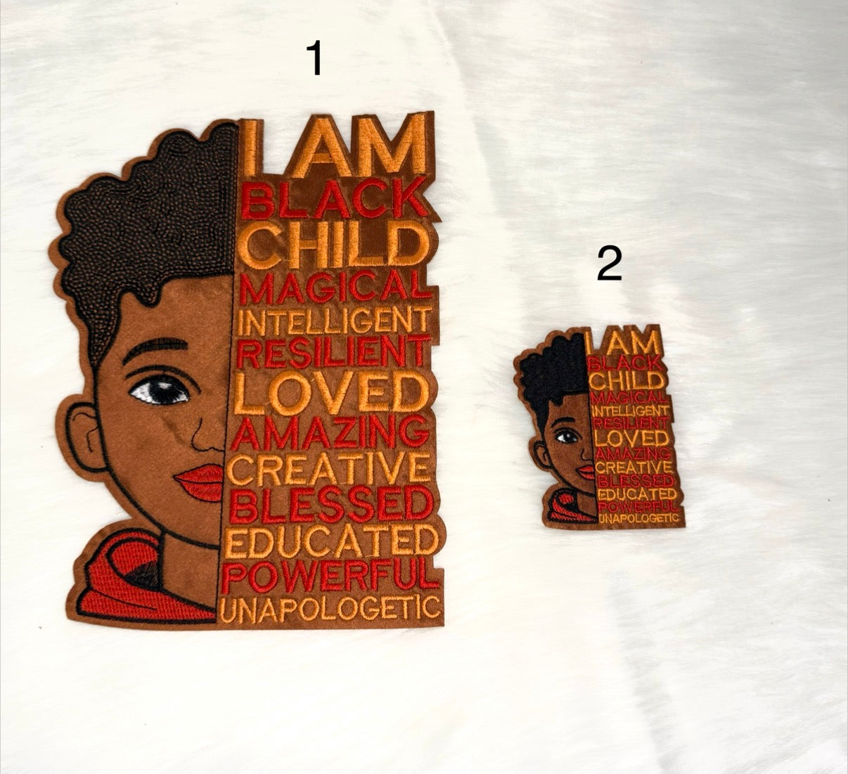 I Am A Black Child Iron-On Big & Small Patch