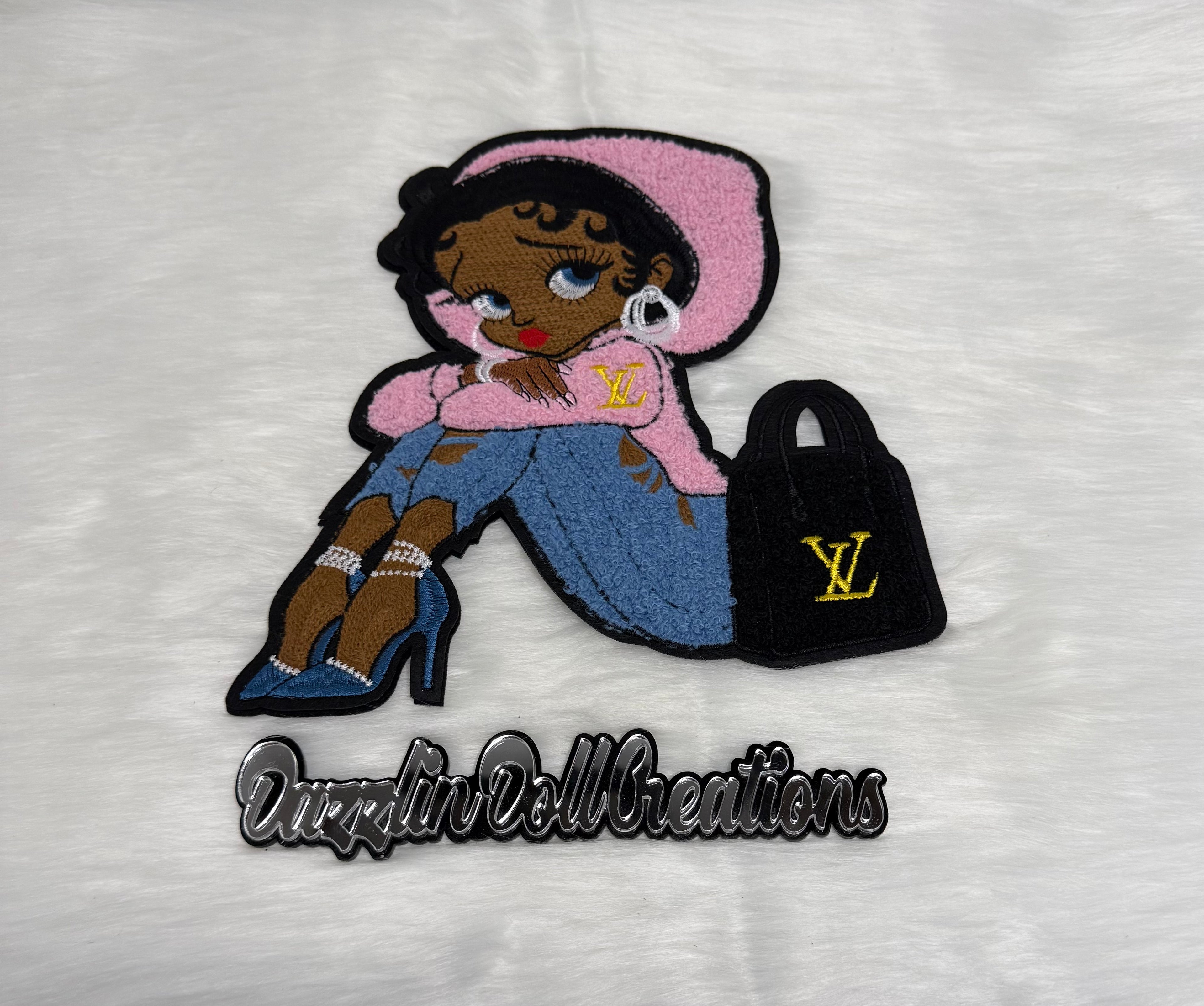 Inspired LV Betty Boop Iron-On Big Patch