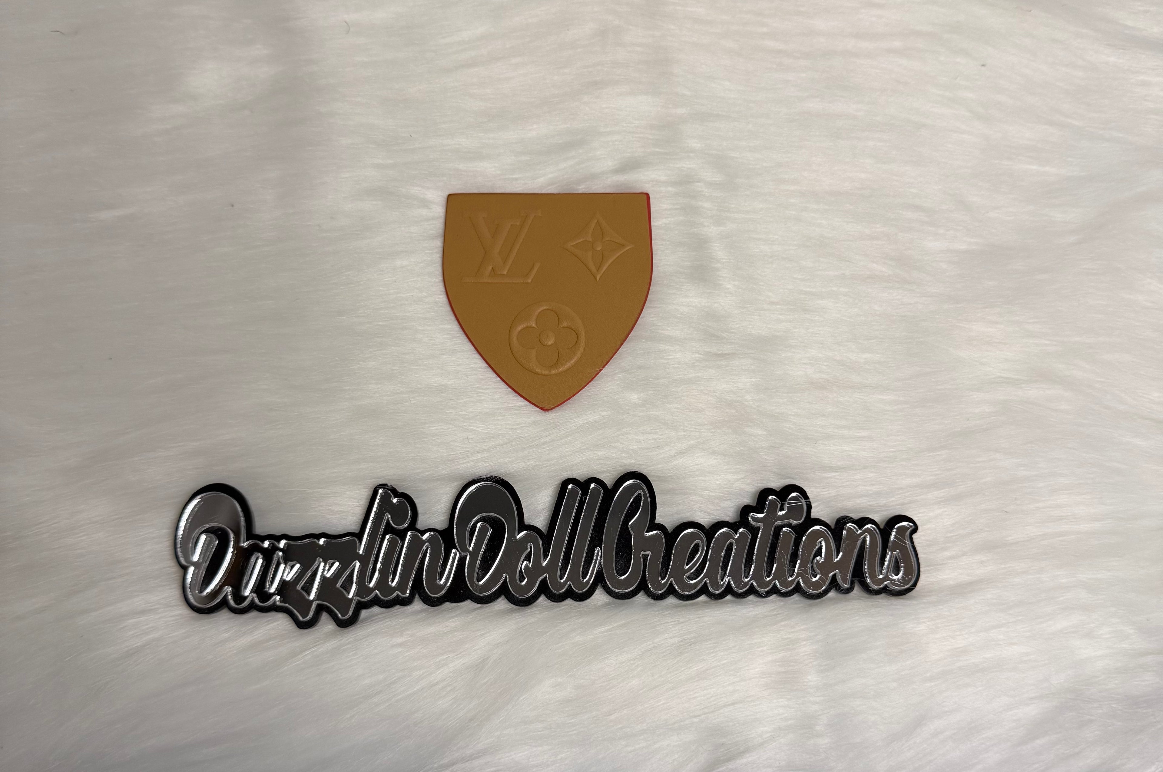 Inspired LV Leather Non Iron-On Tags