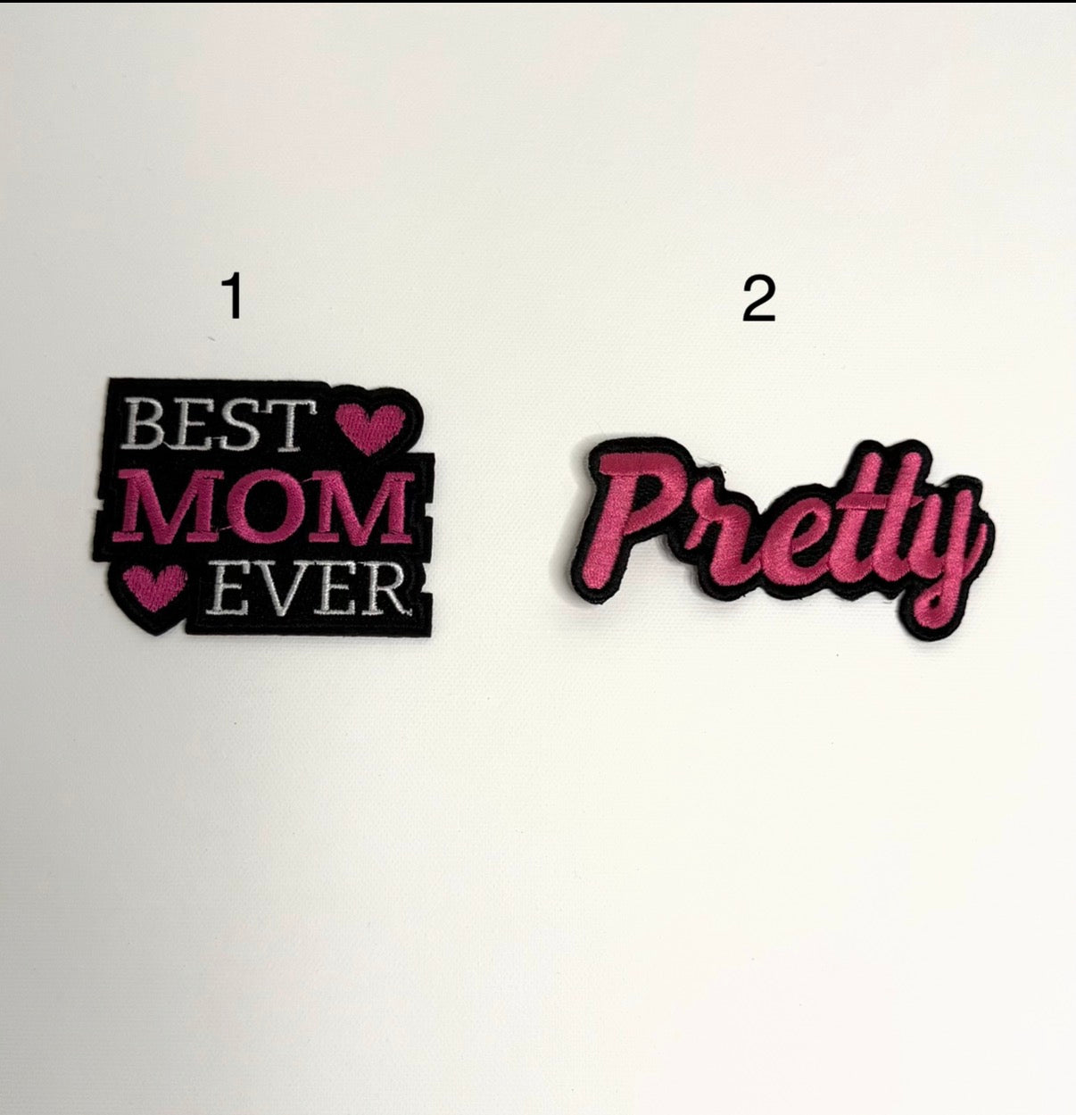 Best Mom & Pretty Word Iron-On Patches