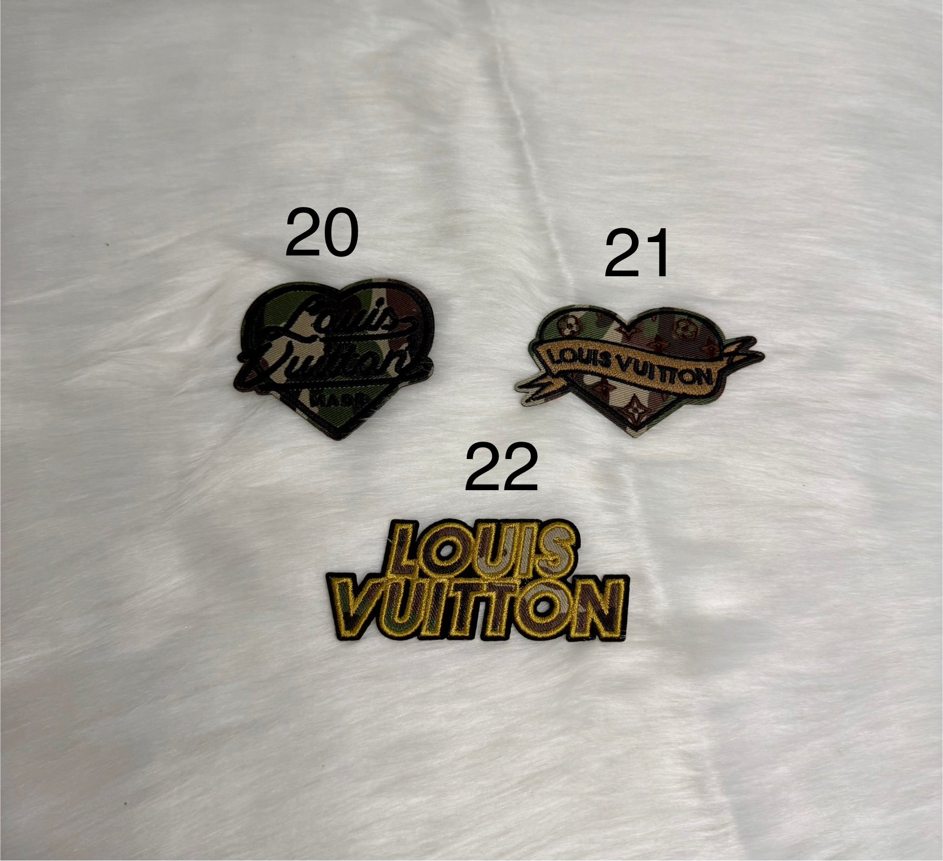 Inspired LV Camo Patches