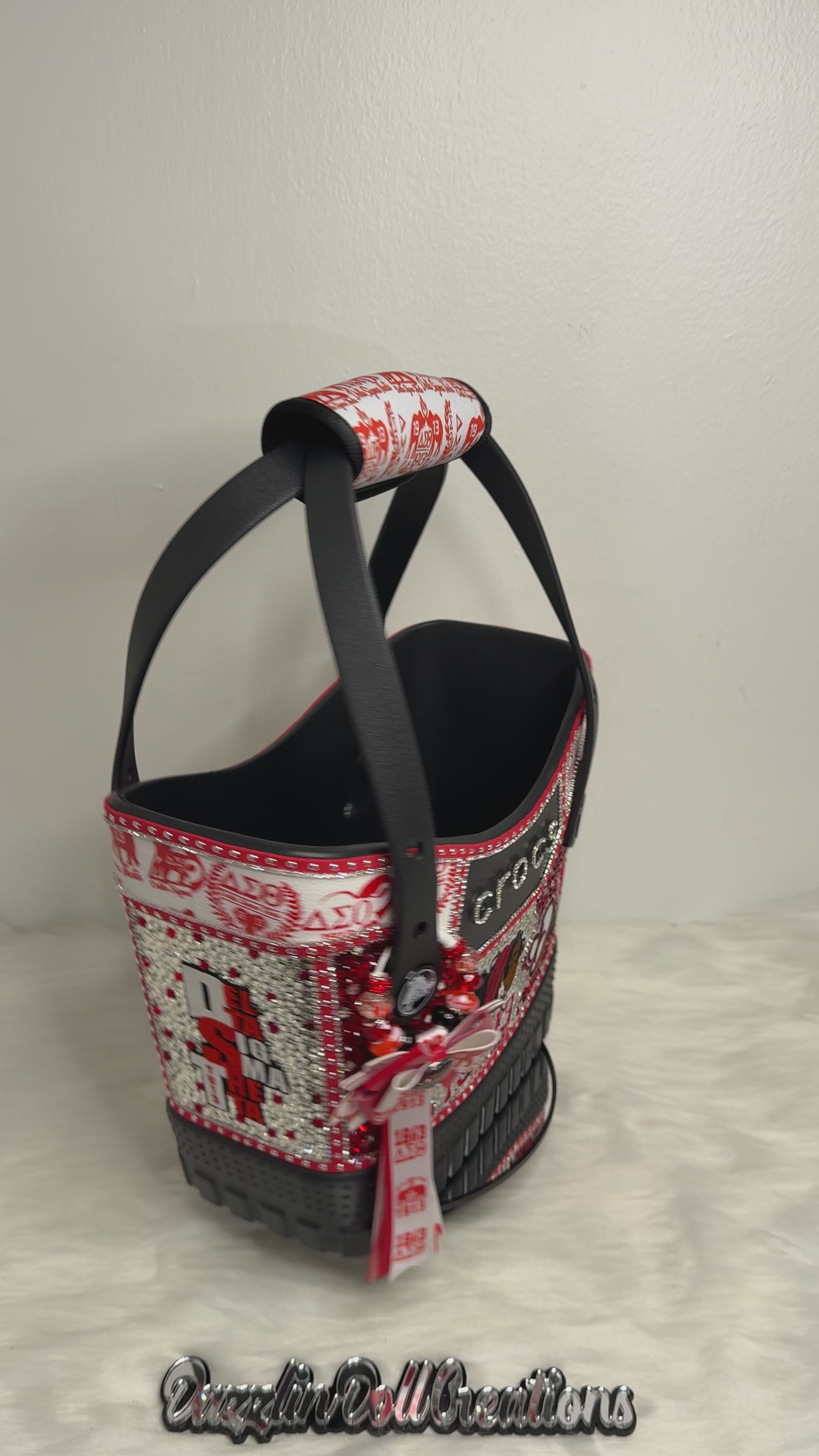 Custom Red & White Bling Small Bag